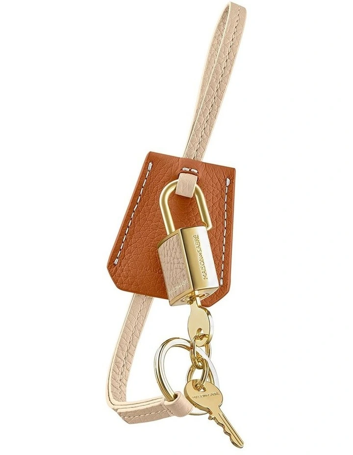 The SABRMOJI Padlock Charm in Pecan Nude image 3