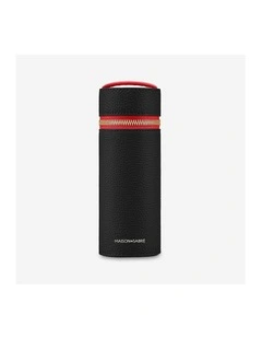 The Leather Brush Case in Rouge Noir
