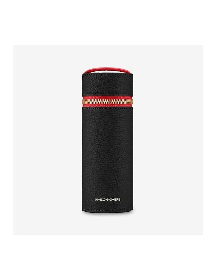 The Leather Brush Case in Rouge Noir image 1
