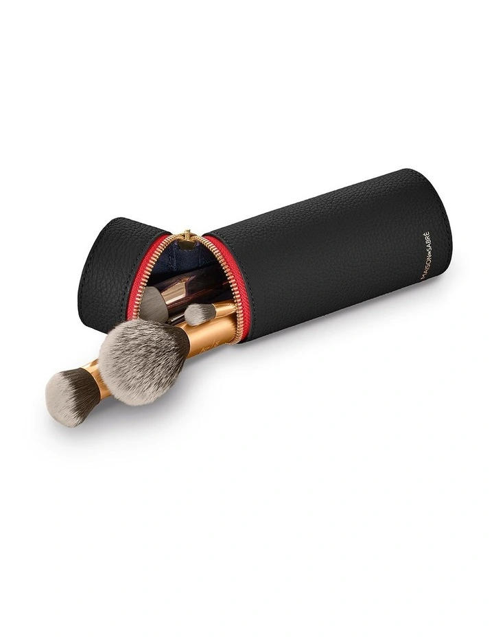 The Leather Brush Case in Rouge Noir image 2