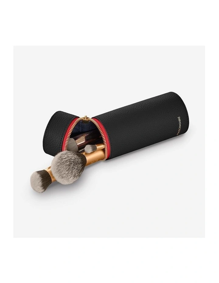 The Leather Brush Case in Rouge Noir image 2