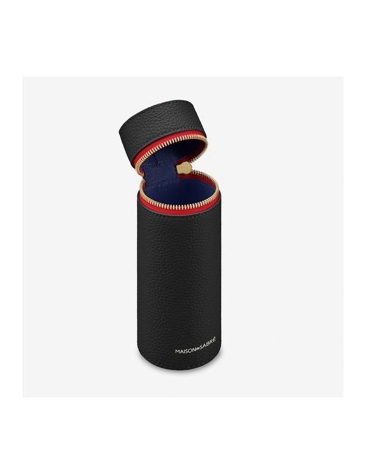 The Leather Brush Case in Rouge Noir image 3