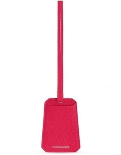 The Leather Luggage Tag in Shibuya Fuchsia