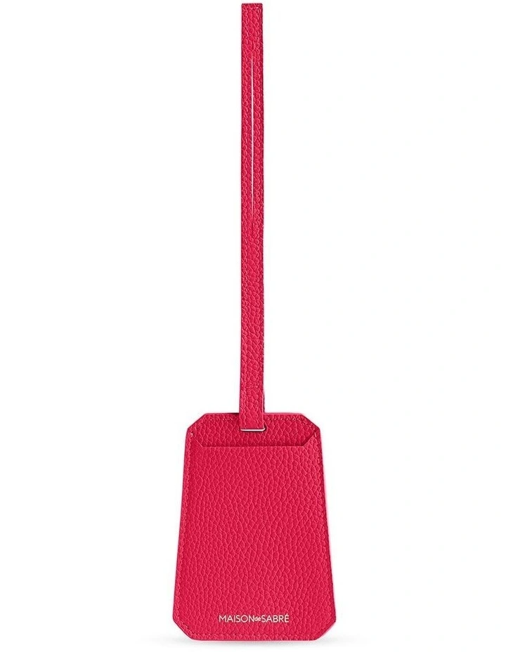 The Leather Luggage Tag in Shibuya Fuchsia image 1