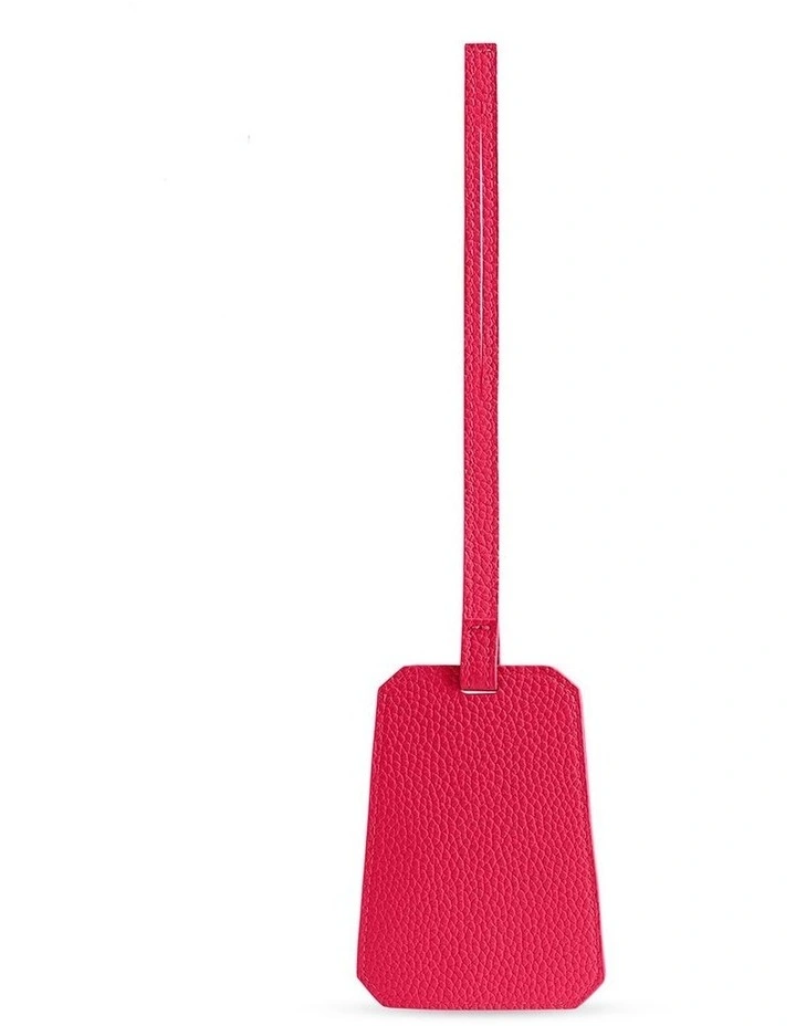 The Leather Luggage Tag in Shibuya Fuchsia image 4