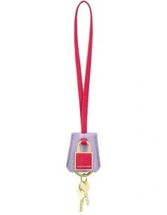 The SABRMOJI Padlock Charm in Fuchsia Lavender