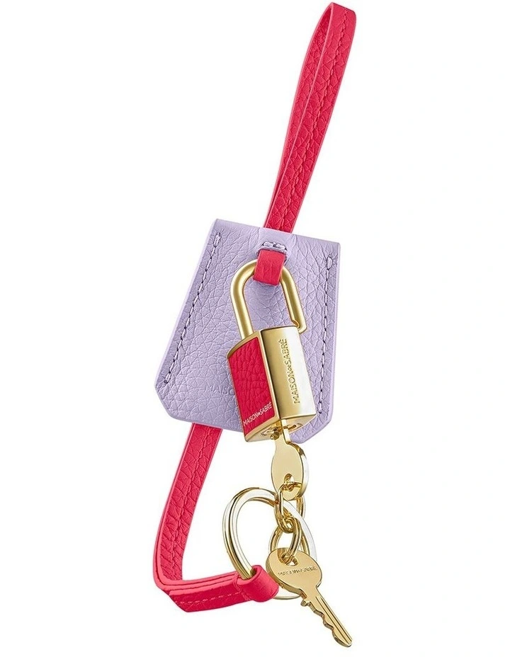 The SABRMOJI Padlock Charm in Fuchsia Lavender image 3