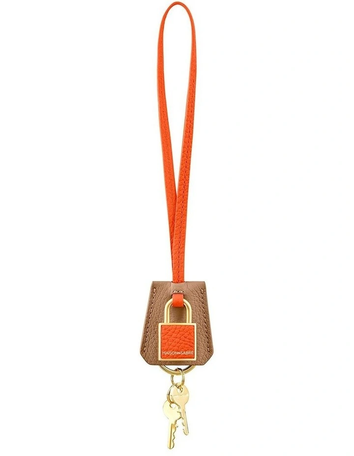 The SABRMOJI Padlock Charm in Manhattan Sandstone image 1