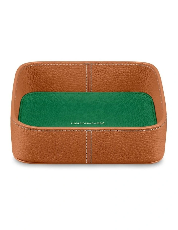 The Catchall Tray in Pecan Emerald image 1