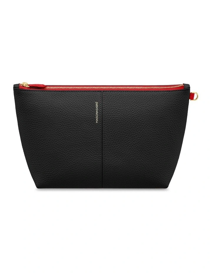 The Medium Flaire Pouch in Rouge Noir image 1
