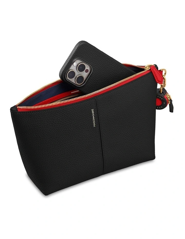 The Medium Flaire Pouch in Rouge Noir image 2