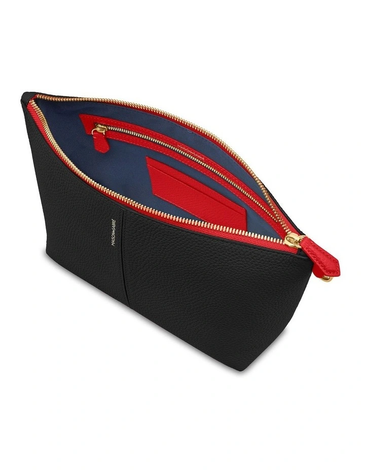 The Medium Flaire Pouch in Rouge Noir image 3