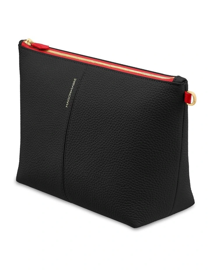 The Medium Flaire Pouch in Rouge Noir image 4