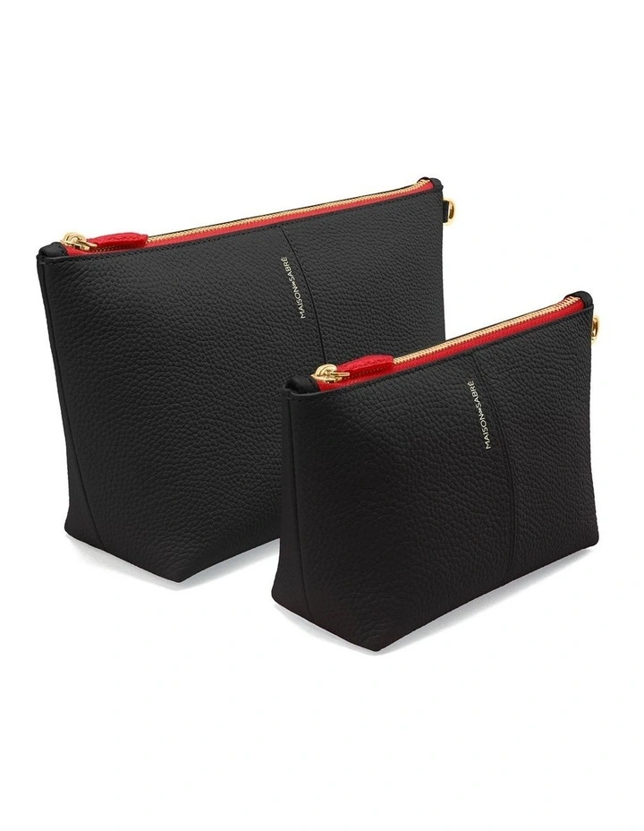 The Medium Flaire Pouch in Rouge Noir image 6