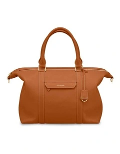 The Leather Weekender in Pecan Brown