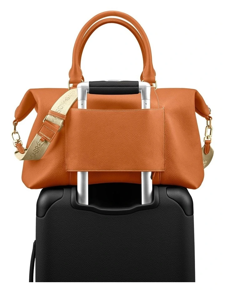 The Leather Weekender in Pecan Brown image 5