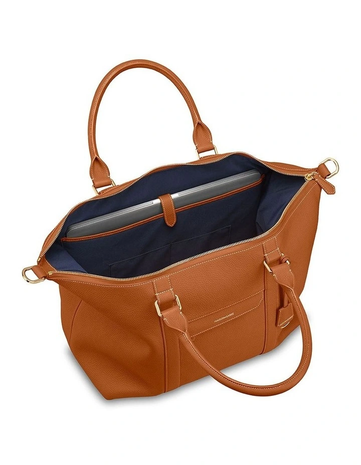 The Leather Weekender in Pecan Brown image 6