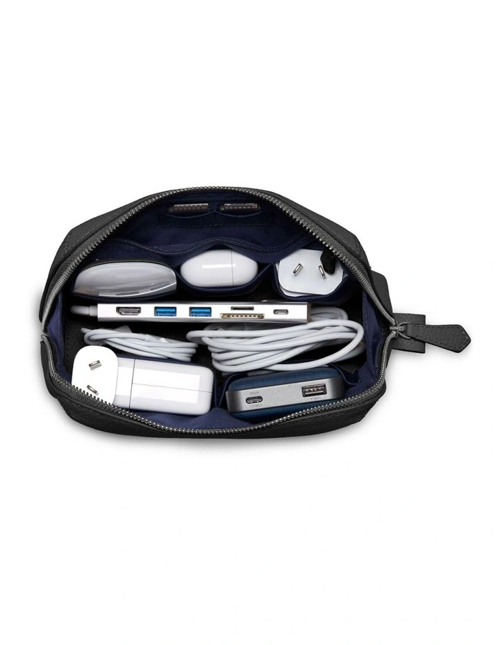 The Tech Pouch in Black Caviar image 2