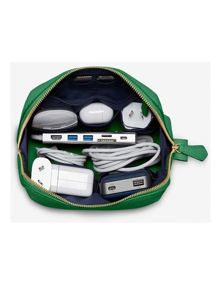 The Tech Pouch in Emerald Green image 2