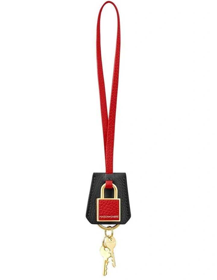 The SABRMOJI Padlock Charm in Rouge Noir image 1