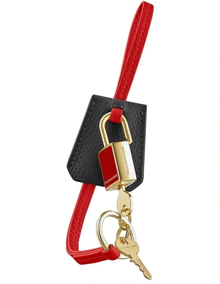 The SABRMOJI Padlock Charm in Rouge Noir image 3