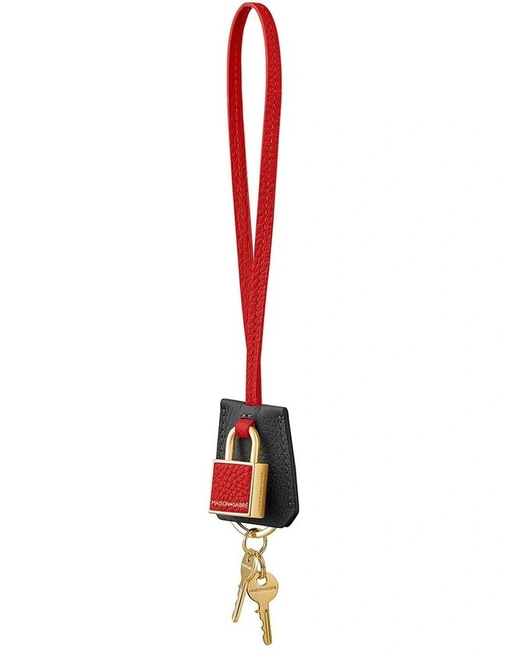 The SABRMOJI Padlock Charm in Rouge Noir image 5