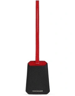 The Leather Luggage Tag in Rouge Noir