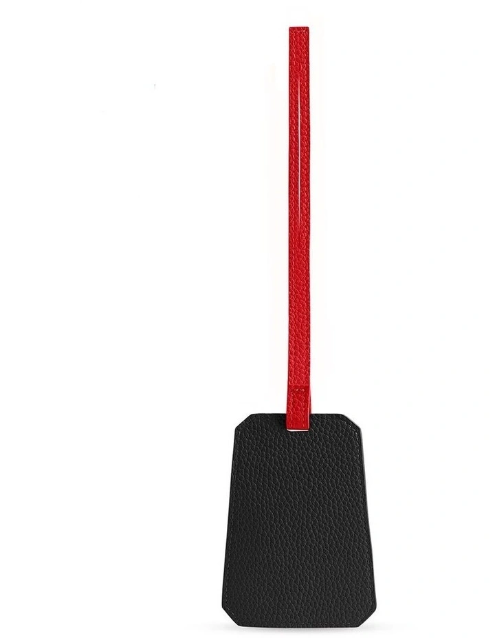 The Leather Luggage Tag in Rouge Noir image 4
