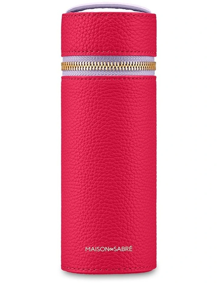 The Leather Brush Case in Fuchsia Lavender image 1