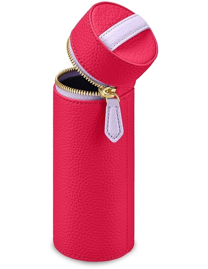 The Leather Brush Case in Fuchsia Lavender image 4