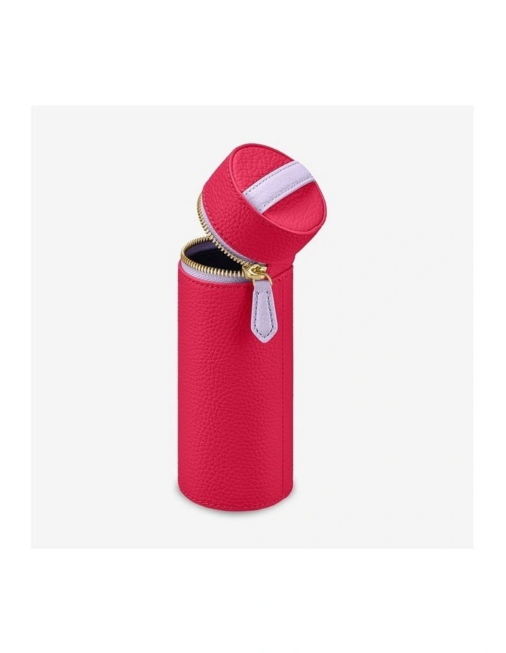 The Leather Brush Case in Fuchsia Lavender image 4