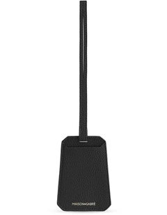 The Leather Luggage Tag in Black Caviar