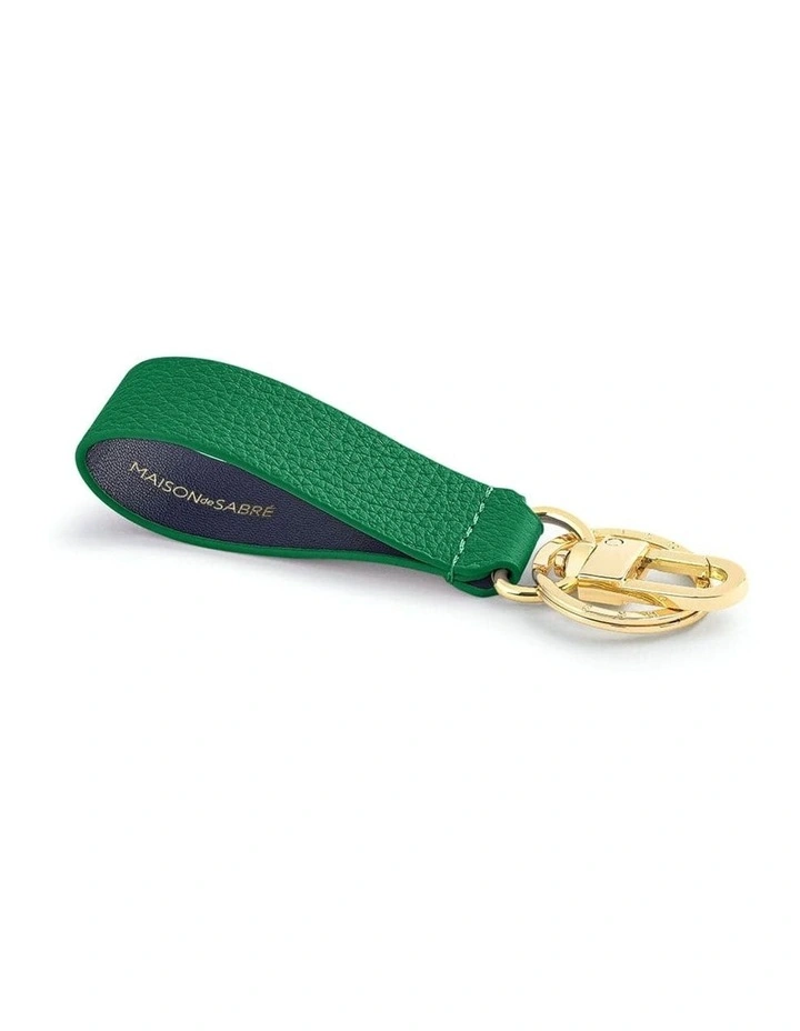 The Upcycled Keychain in Emerald Green image 4