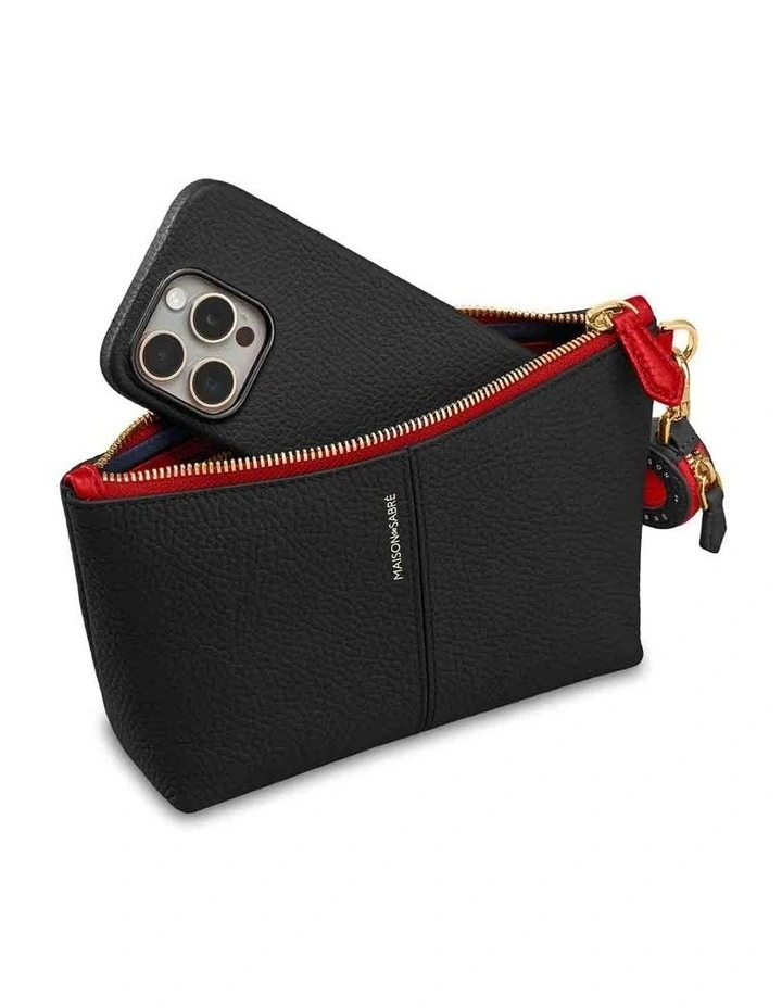 The Small Flaire Pouch in Rouge Noir image 2