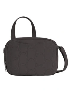 Runways Anti-Theft Tablet Double Compartment Crossbody Bag in Smoke