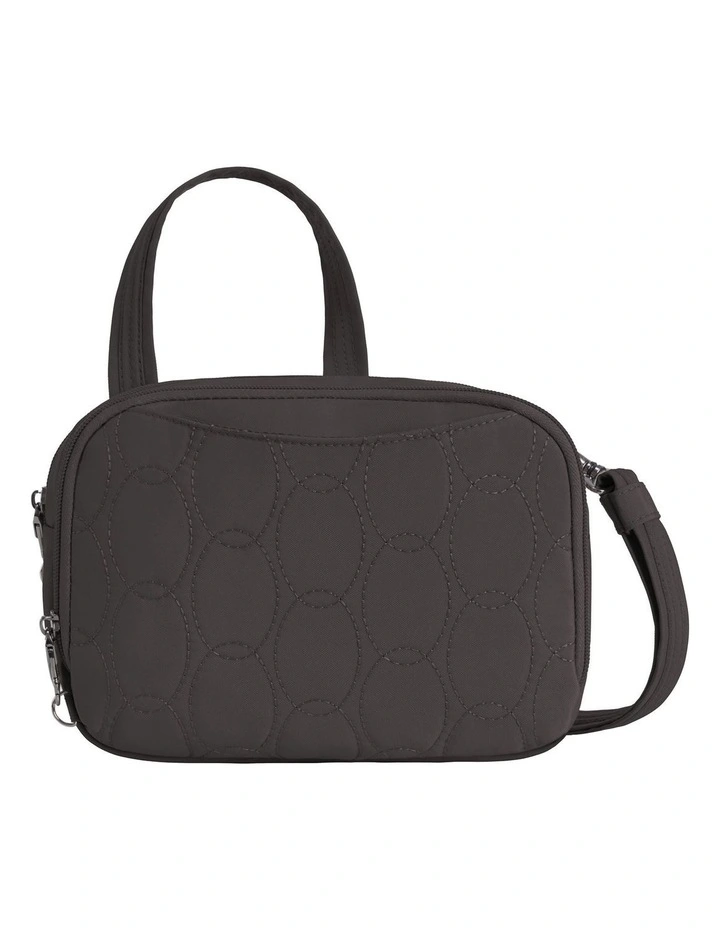 Runways Anti-Theft Tablet Double Compartment Crossbody Bag in Smoke image 1