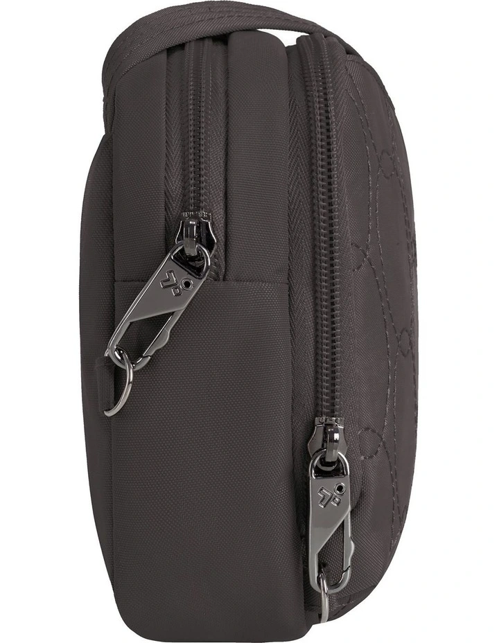 Runways Anti-Theft Tablet Double Compartment Crossbody Bag in Smoke image 3