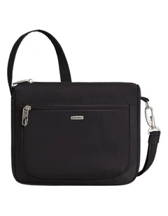 Classic Anti-Theft Small East/West Crossbody Bag in Black