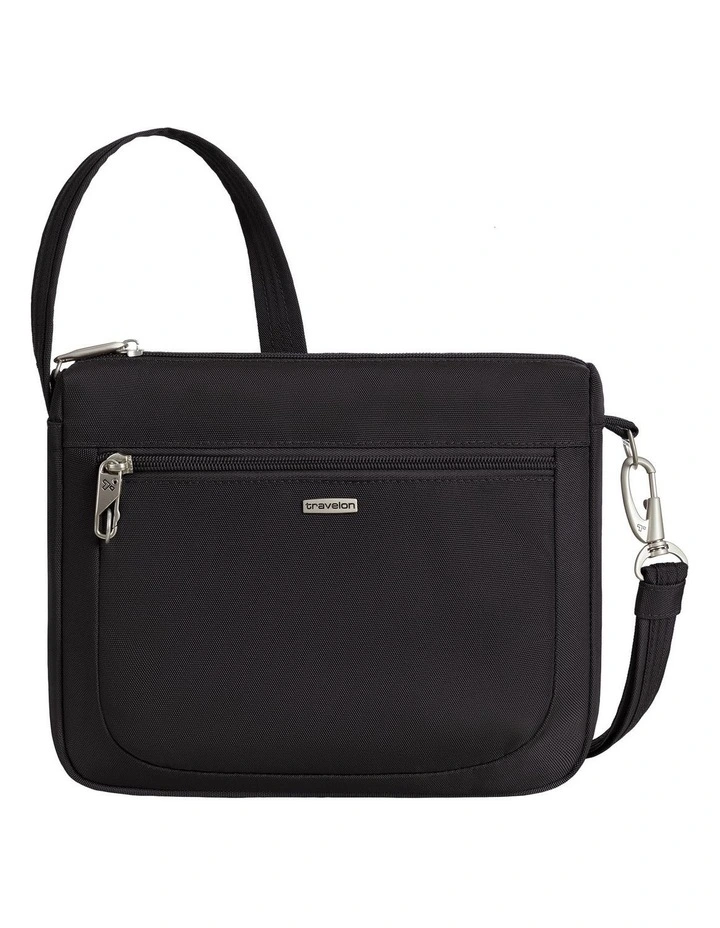 Classic Anti-Theft Small East/West Crossbody Bag in Black image 1