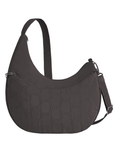 Runways Anti-Theft Asymmetric Hobo Bag in Smoke