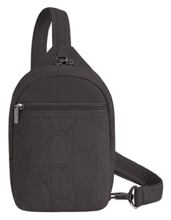 Runways Anti-Theft Small Sling Bag in Smoke