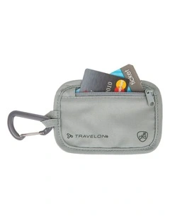 RFID Blocking Clip Stash Pouch in Gray