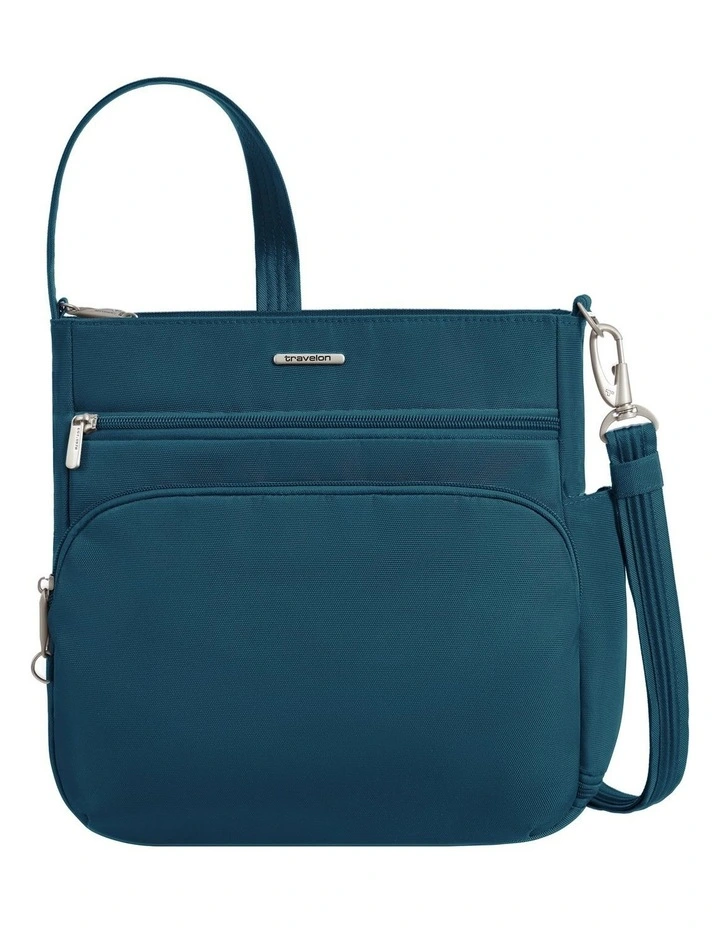 Classic Anti-Theft North/South Crossbody Bag in Teal image 1