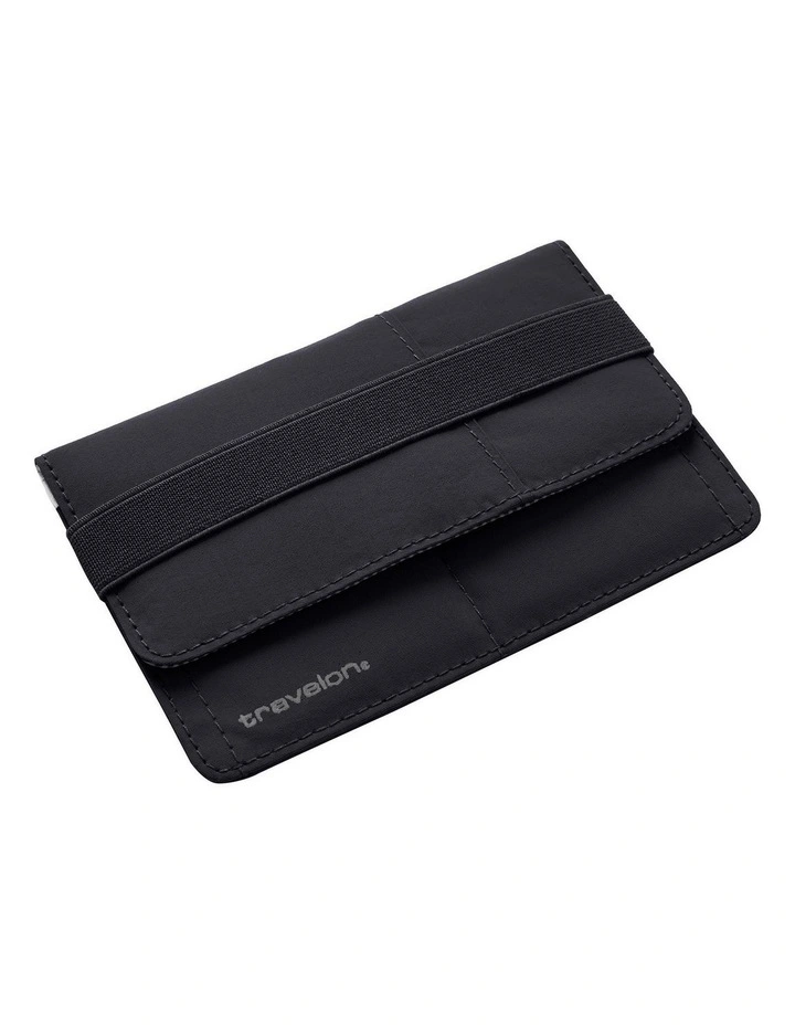 RFID Blocking Flap Passport Holder in Black image 2