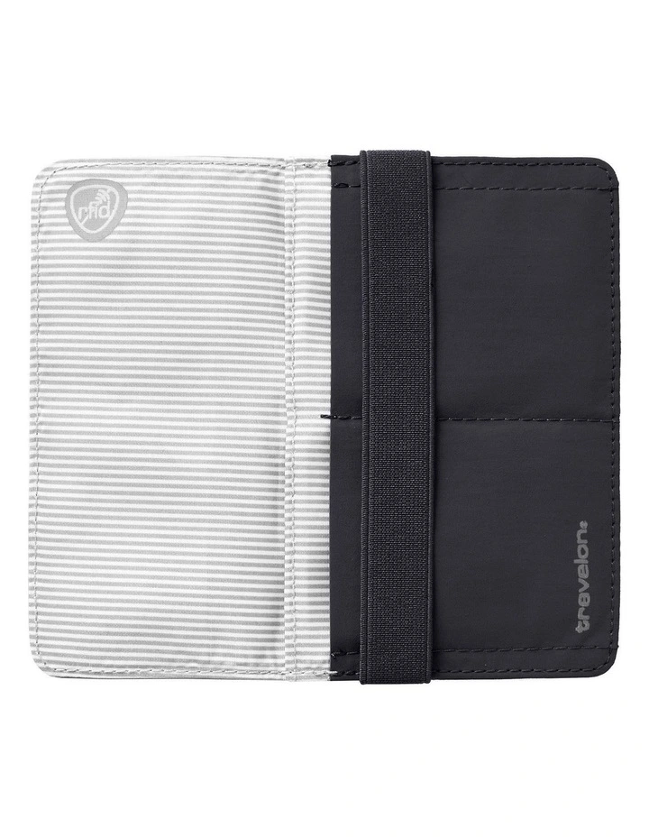 RFID Blocking Flap Passport Holder in Black image 4
