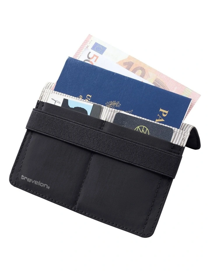 RFID Blocking Flap Passport Holder in Black image 5
