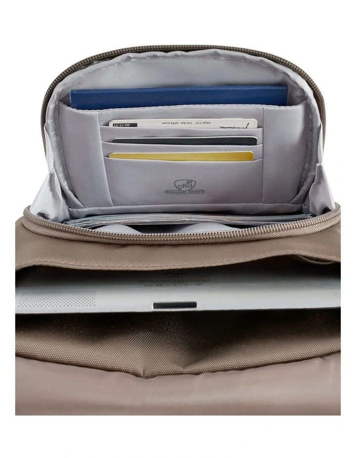 Classic Anti-Theft Tablet Medium Tour Bag in Hazelnut image 5