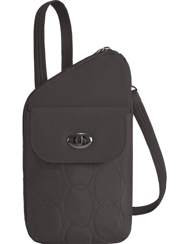 Runways Anti-Theft Slim Asymmetric Crossbody Bag in Smoke image 1