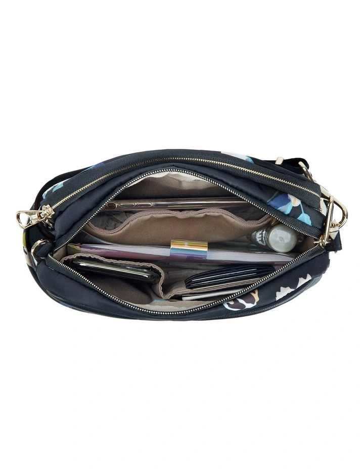 Addison Anti-Theft Small Crossbody Bag in Midnight Floral image 4