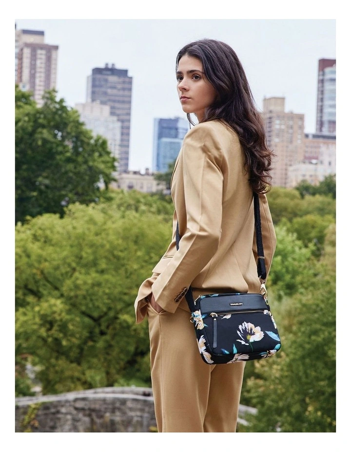Addison Anti-Theft Small Crossbody Bag in Midnight Floral image 6